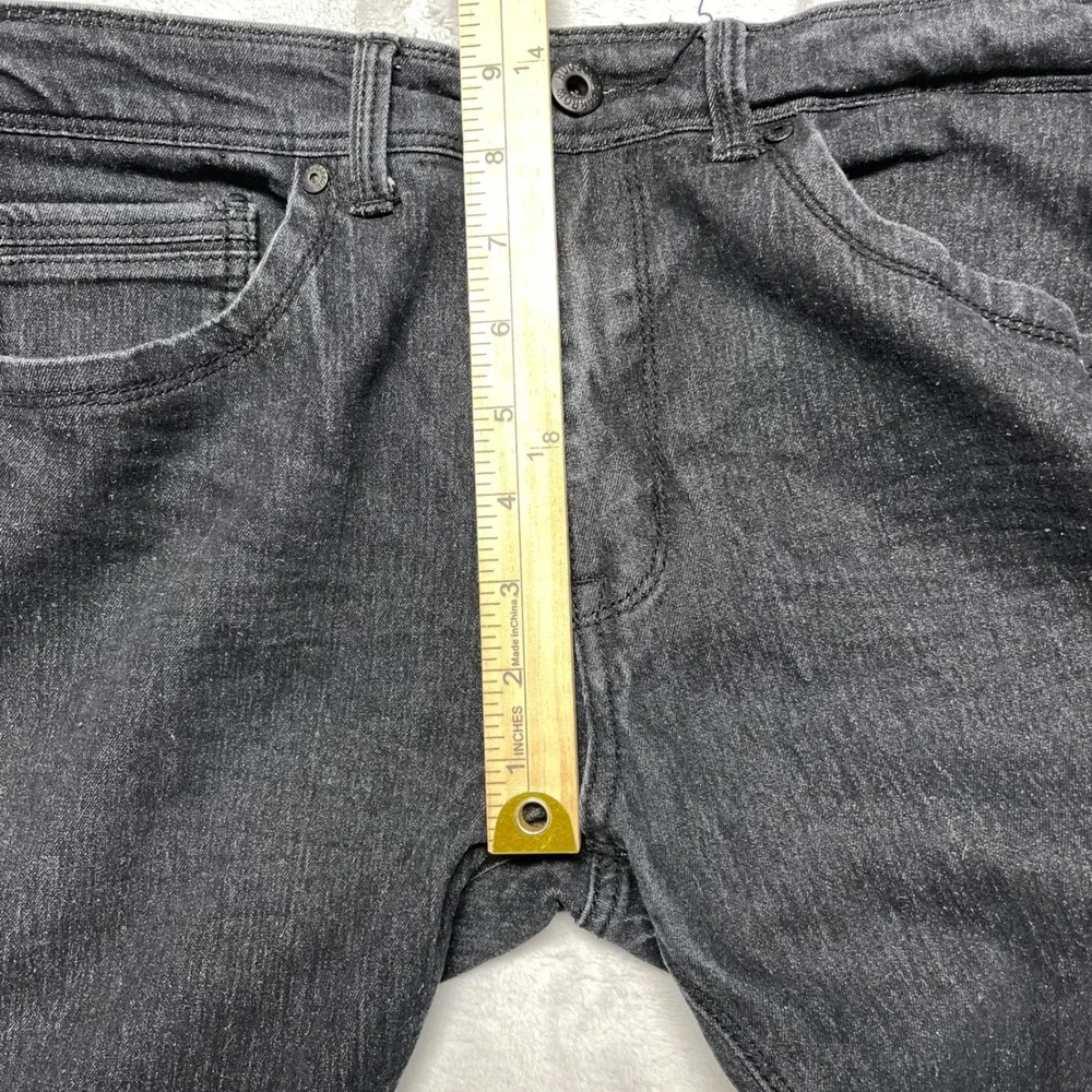 Hudson & Barrow NYC Mens Jeans 32x30 Black Stretch Embroidered Pockets